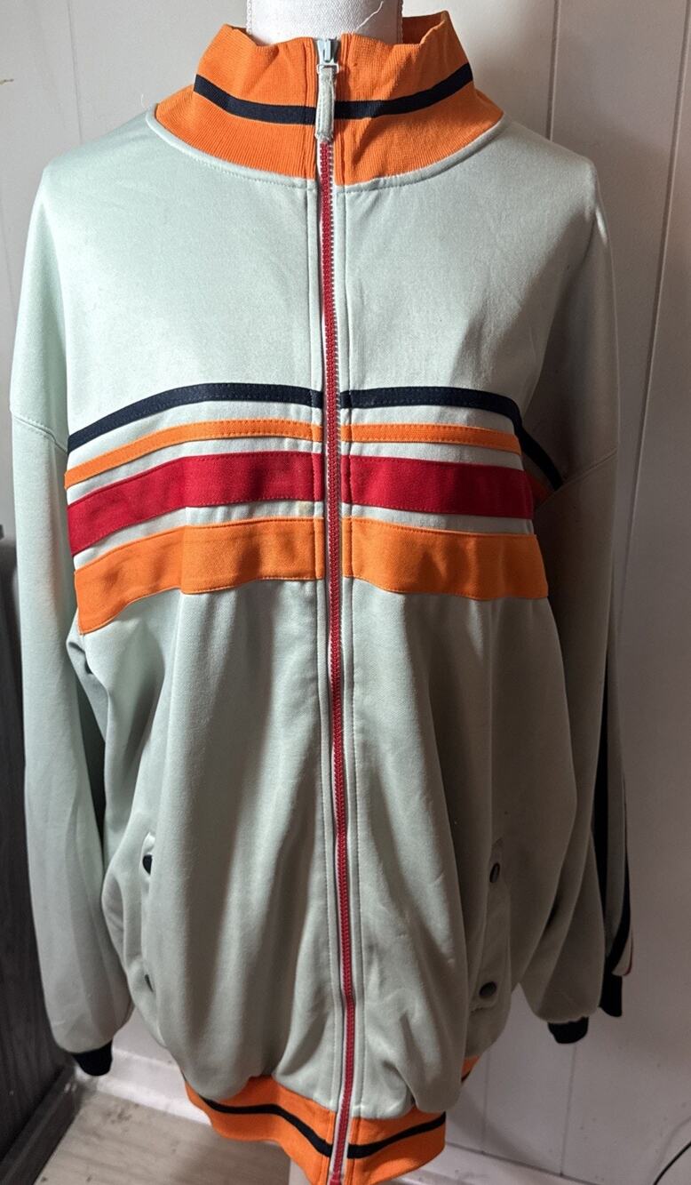 PJ Mark Multicolor Full Zipper Front Men's Lightweight Jacket Size 2XL Vintage